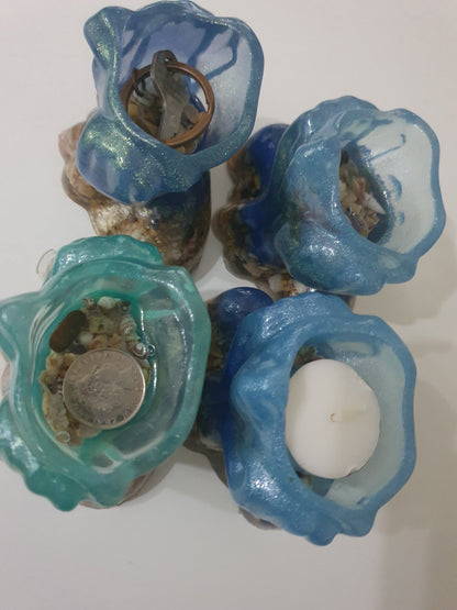 Ocean dreaming - table art/ candle holder