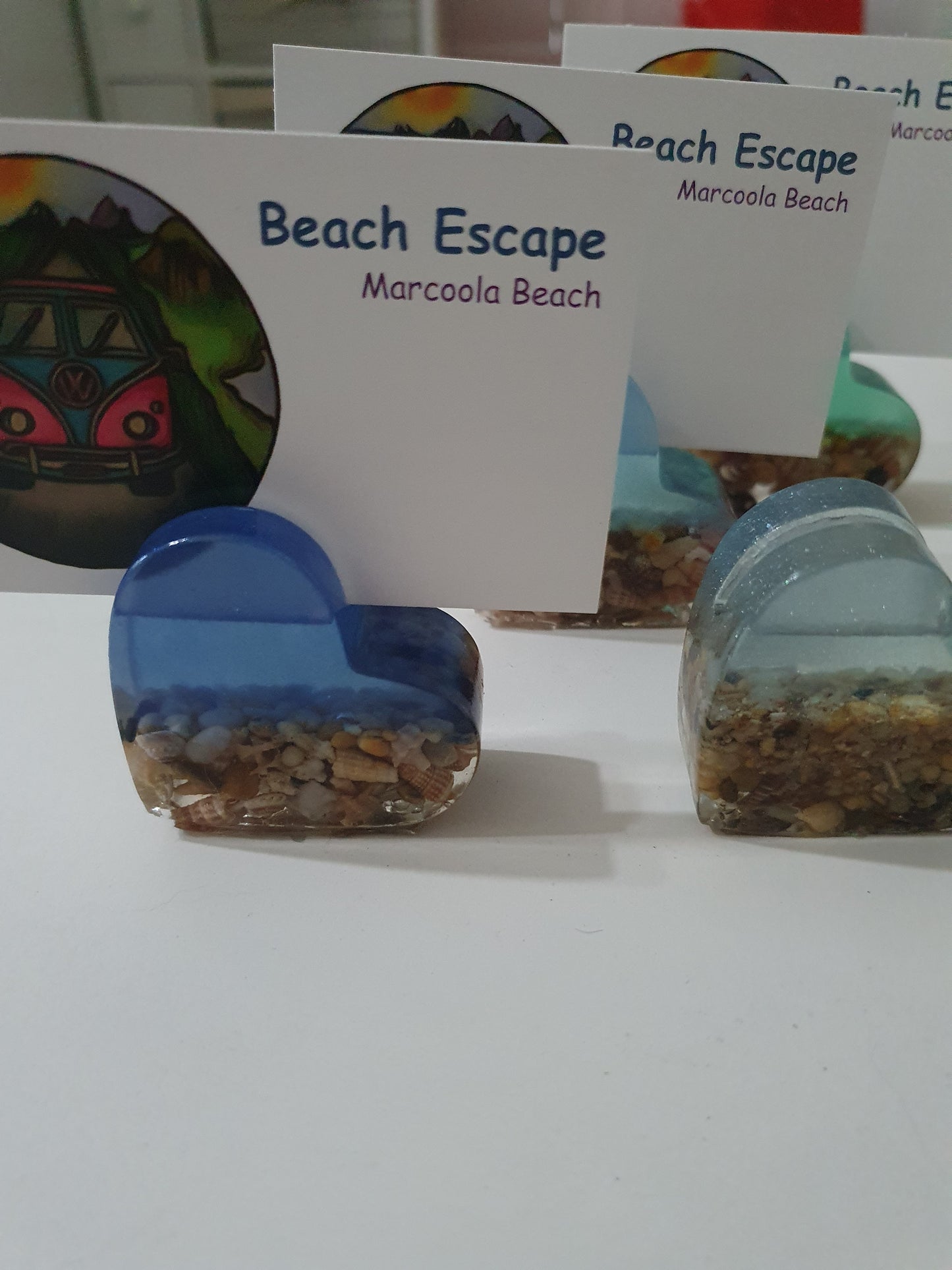 Business card holder/ place card holder/ table sign holder - seascape theme