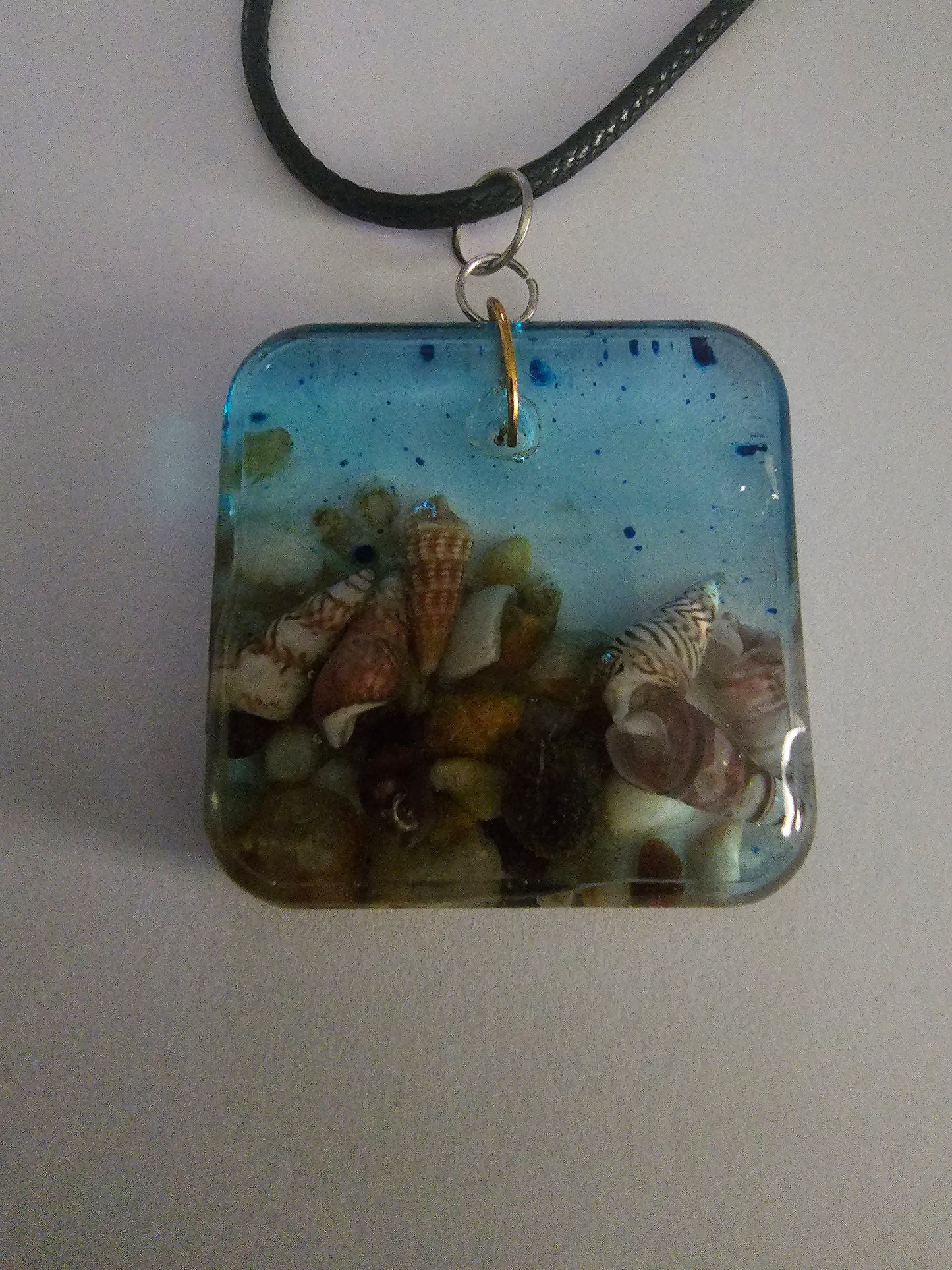 Wearable art - handmade seascape pendant/ necklace