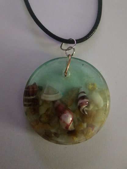 Wearable art - handmade seascape pendant/ necklace