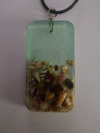 Wearable art - handmade seascape pendant/ necklace