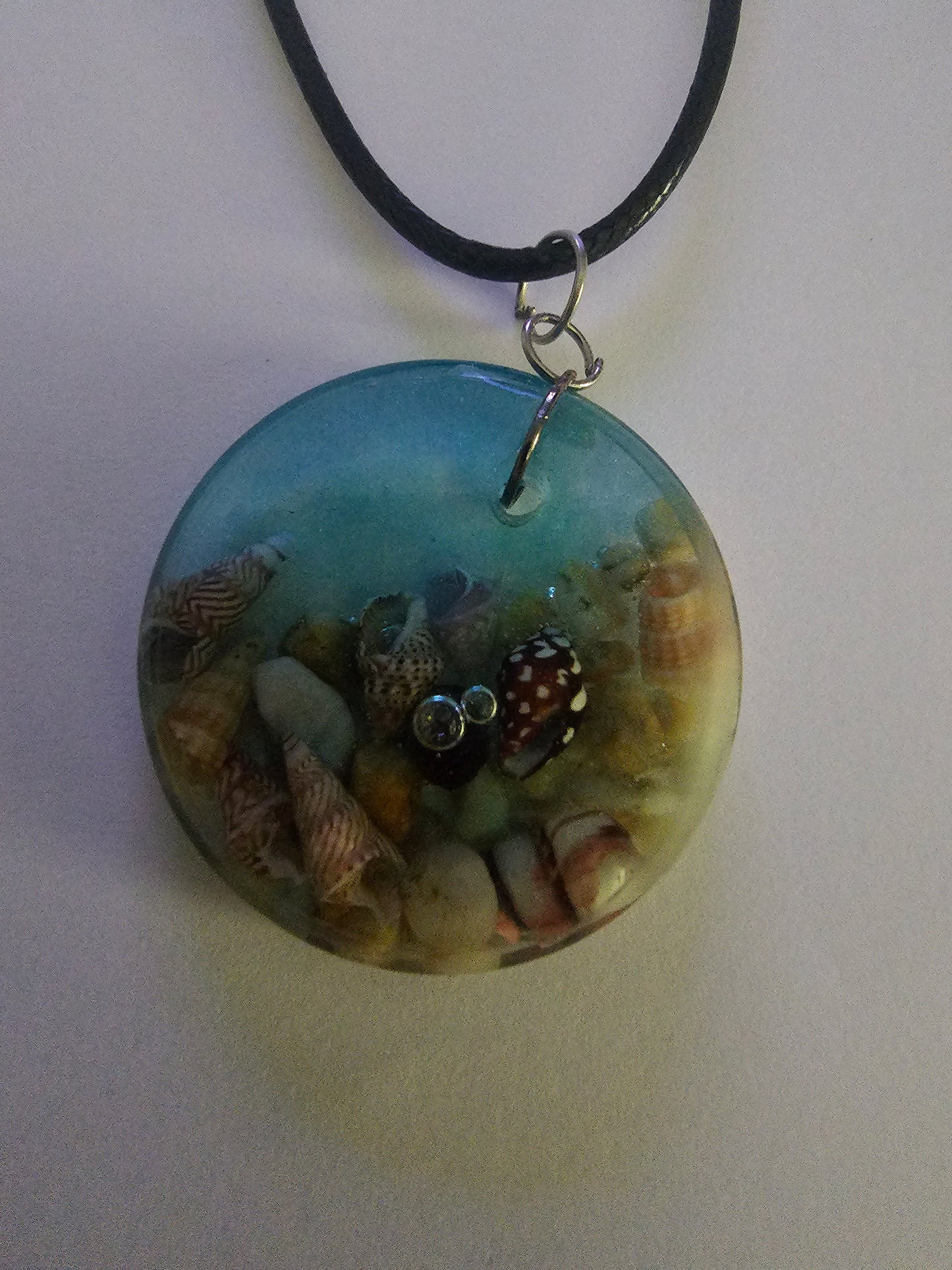 Wearable art - handmade seascape pendant/ necklace