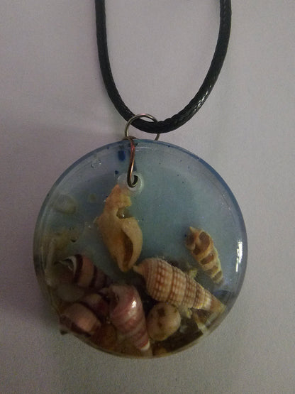 Wearable art - handmade seascape pendant/ necklace