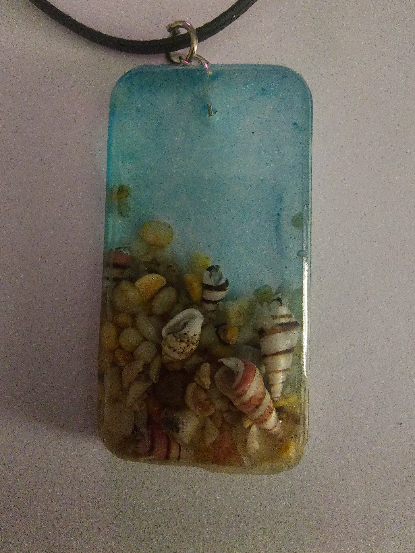 Wearable art - handmade seascape pendant/ necklace