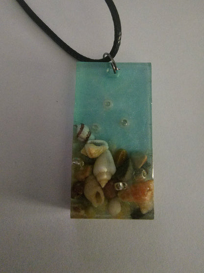 Wearable art - handmade seascape pendant/ necklace