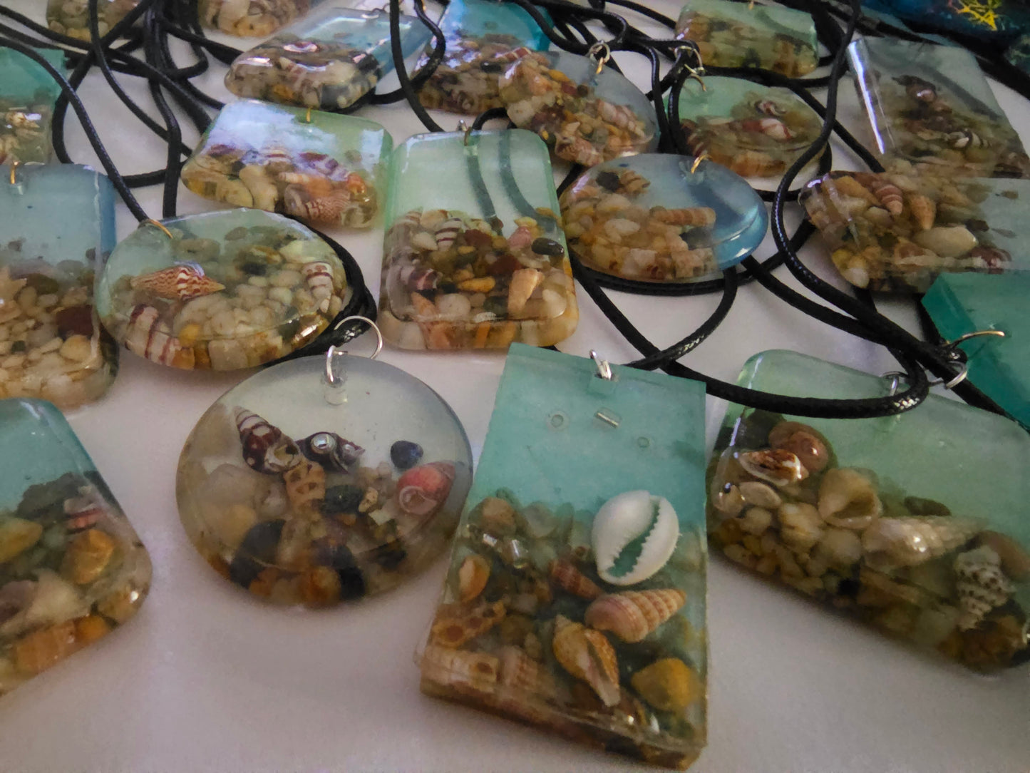 Wearable art - handmade seascape pendant/ necklace