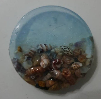 Seascape art to decorate your fridge/ fridge magnet