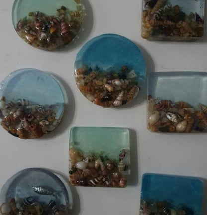 Seascape art to decorate your fridge/ fridge magnet