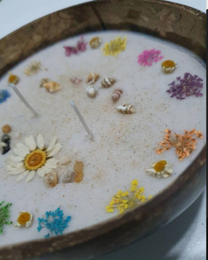 Boho Breeze scented candles - A lei of flowers